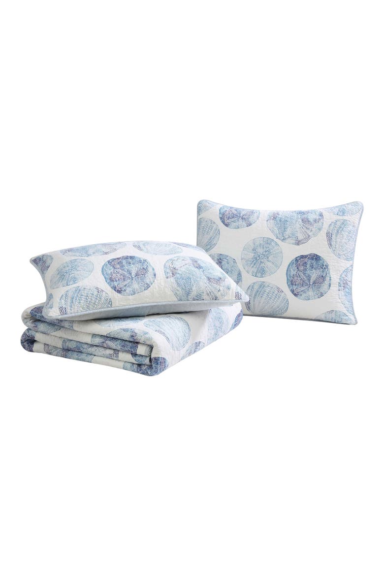 Ocean Isle Cotton Quilt & Sham Set, Main, color, INDIGO