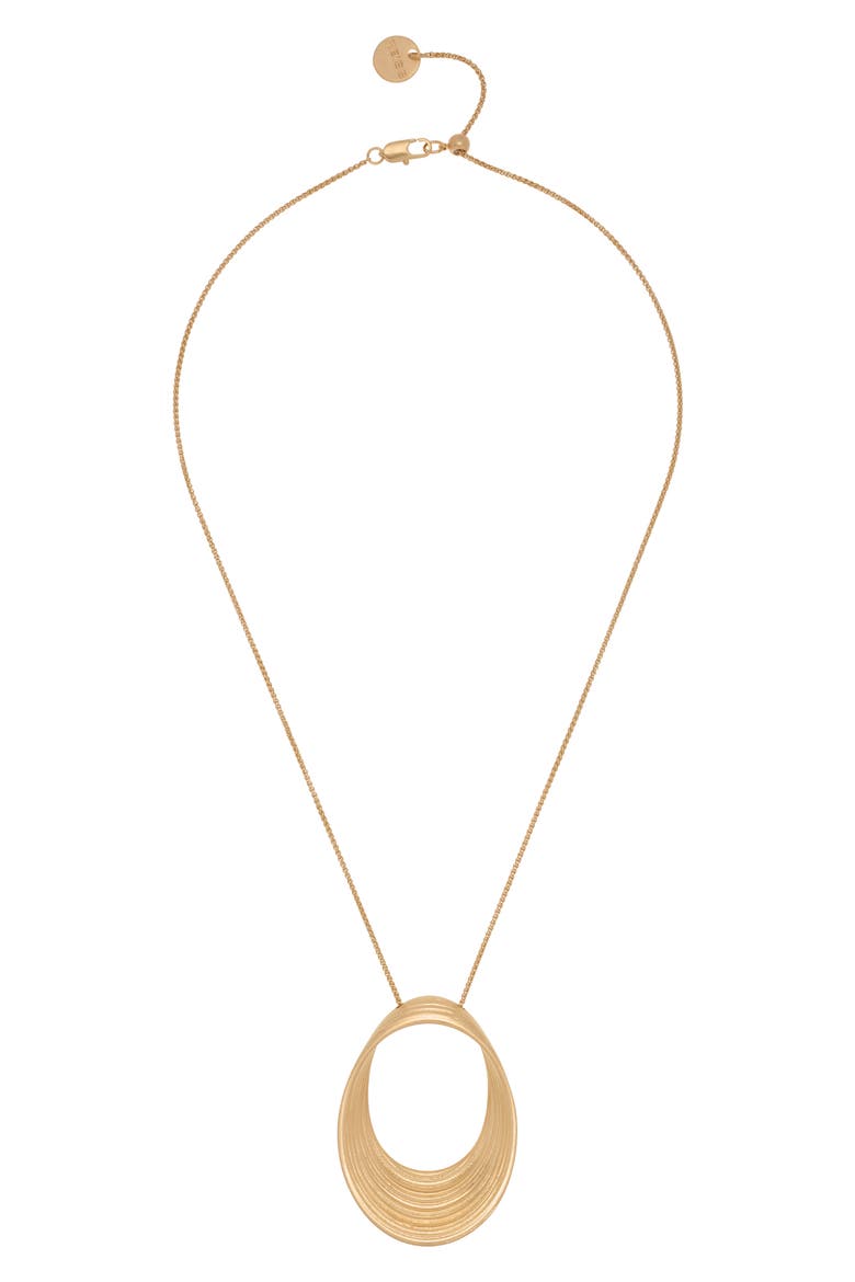 Bridget Brushed Twist Pendant Necklace, Alternate, color, GOLD TONE