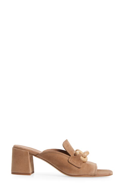 Pedro Garcia Umita Slide Sandal In Beige Plush Suede-natural