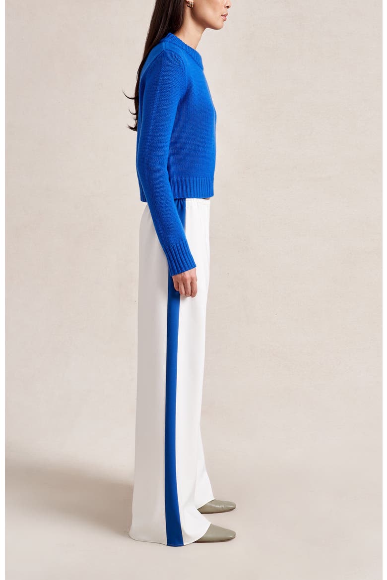 Side Stripe Colby Pant, Alternate, color, Ivory/Cobalt