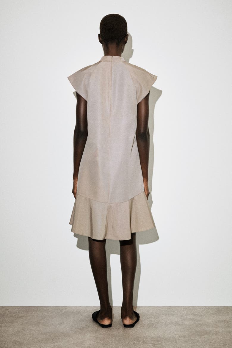 Sculpted Turtleneck Dress, Alternate, color, BEIGE