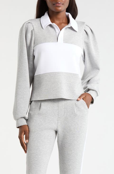 Dreamweave Colorblock Puff Sleeve Rugby Shirt