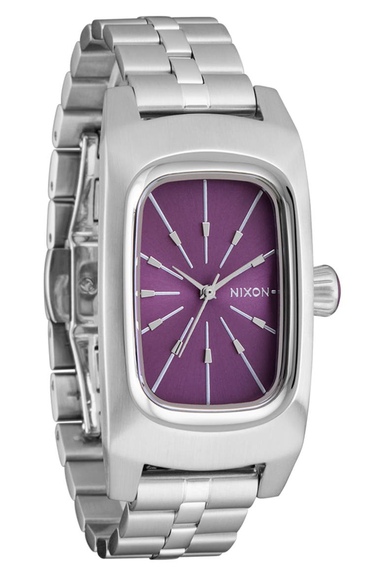 Frankie Bracelet Watch, 24mm, Alternate, color, MID CENT / SILVER / PURPLE SUN