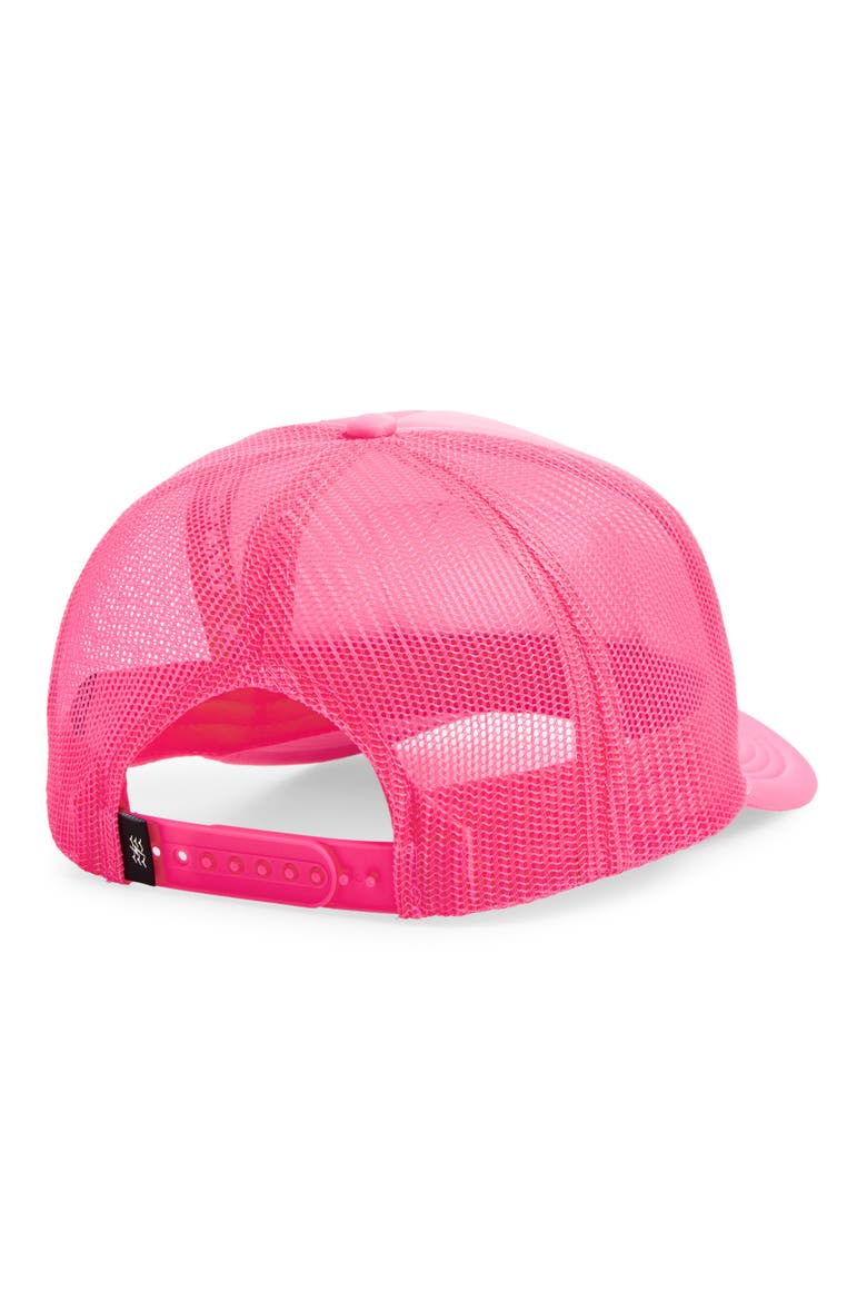 Locals Only II Patch Snapback Trucker Hat, Alternate, color, NEON PINK