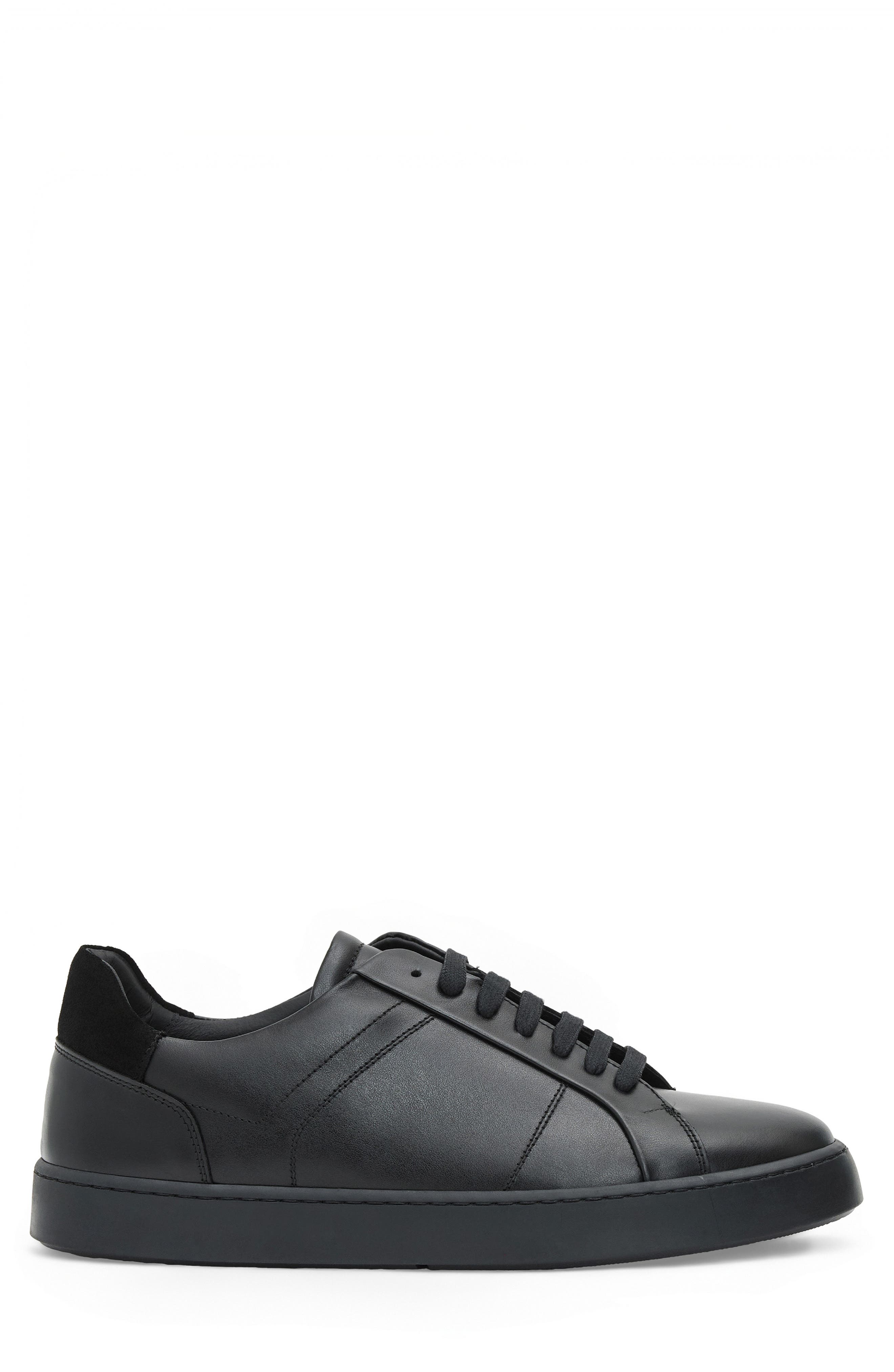 Martino Low Top Sneaker, Alternate, color, BLACK/ BLACK LEATHER