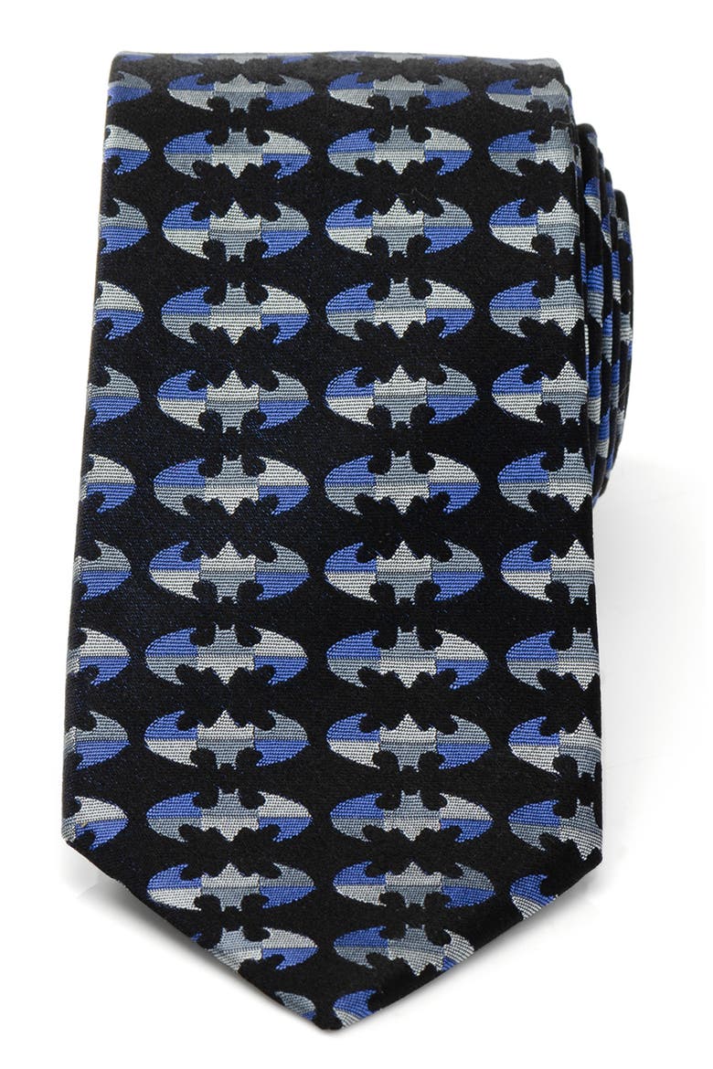 Batman Silk Tie, Main, color, BLACK