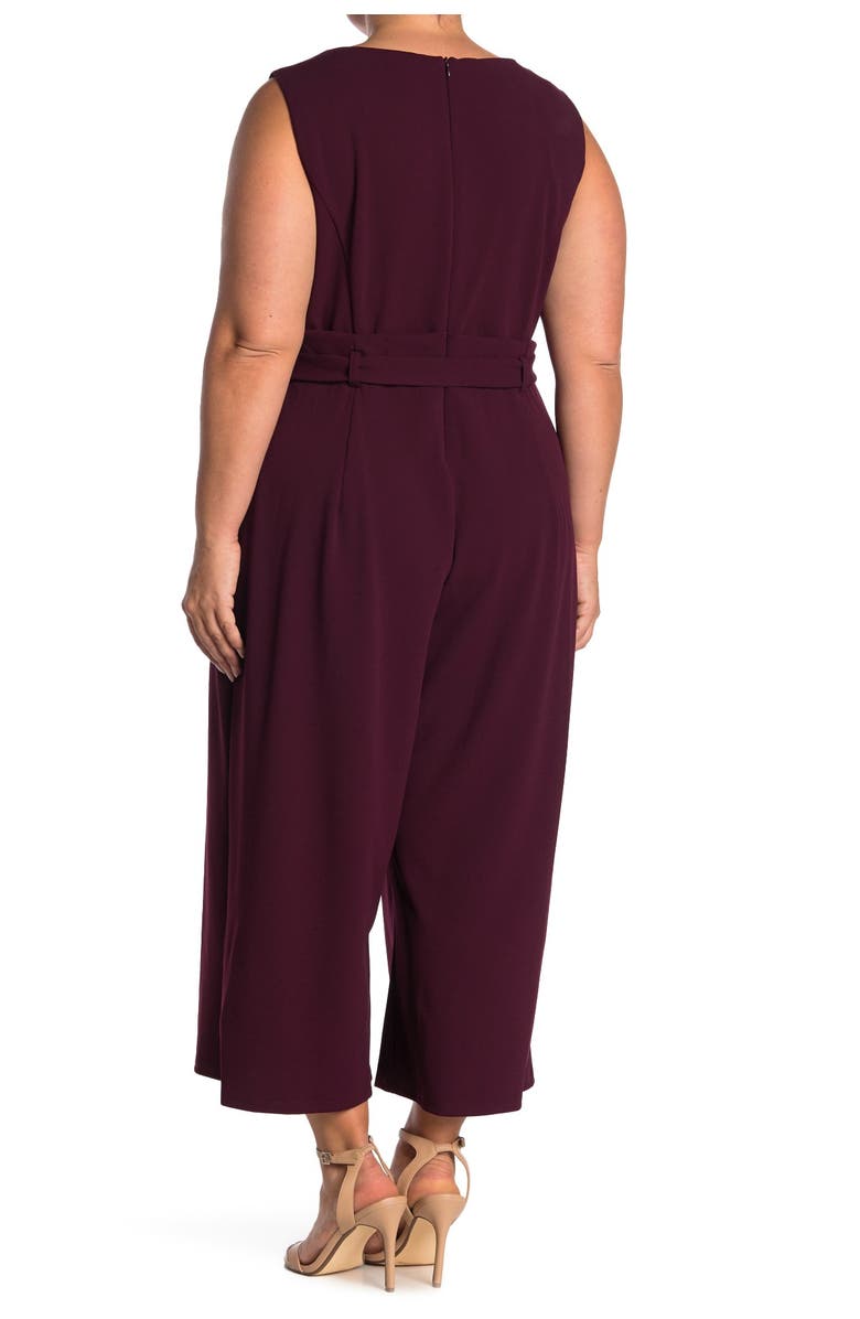 London Times Sleeveless Scuba Crepe Jumpsuit, Alternate, color, 