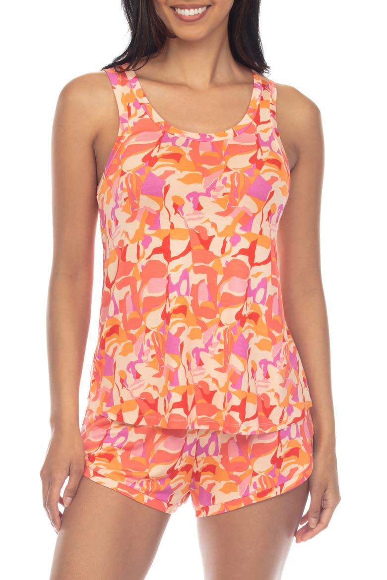 Good Times Short Pajamas, Main, color, PEACH ORNATE