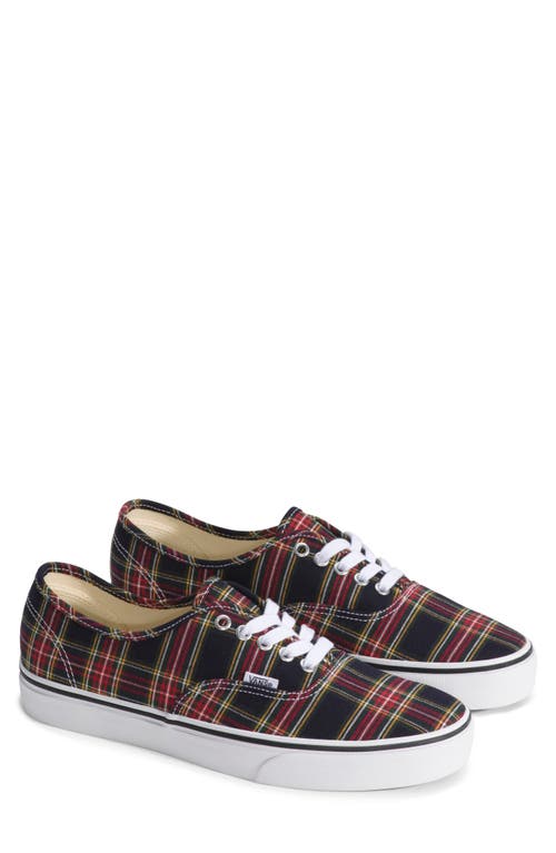 Vans Authentic Sneakers Plaid Navy In Black