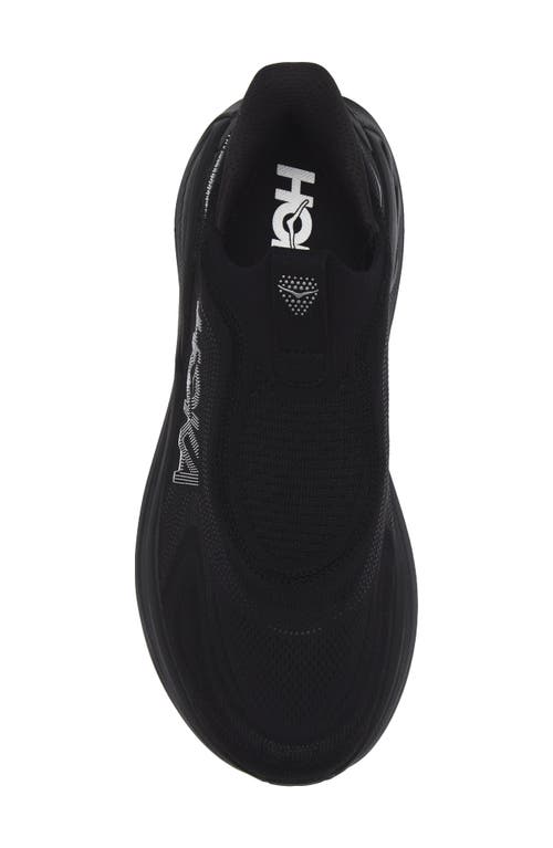 Hoka Skyward Laceless Recovery Sneaker In Black