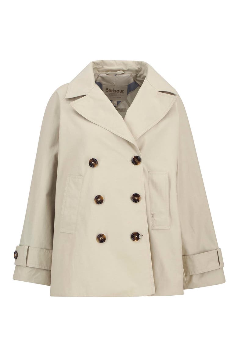 Maisy Showerproof Double Breasted Jacket, Alternate, color, MIST / DRESS NAVY TARTAN