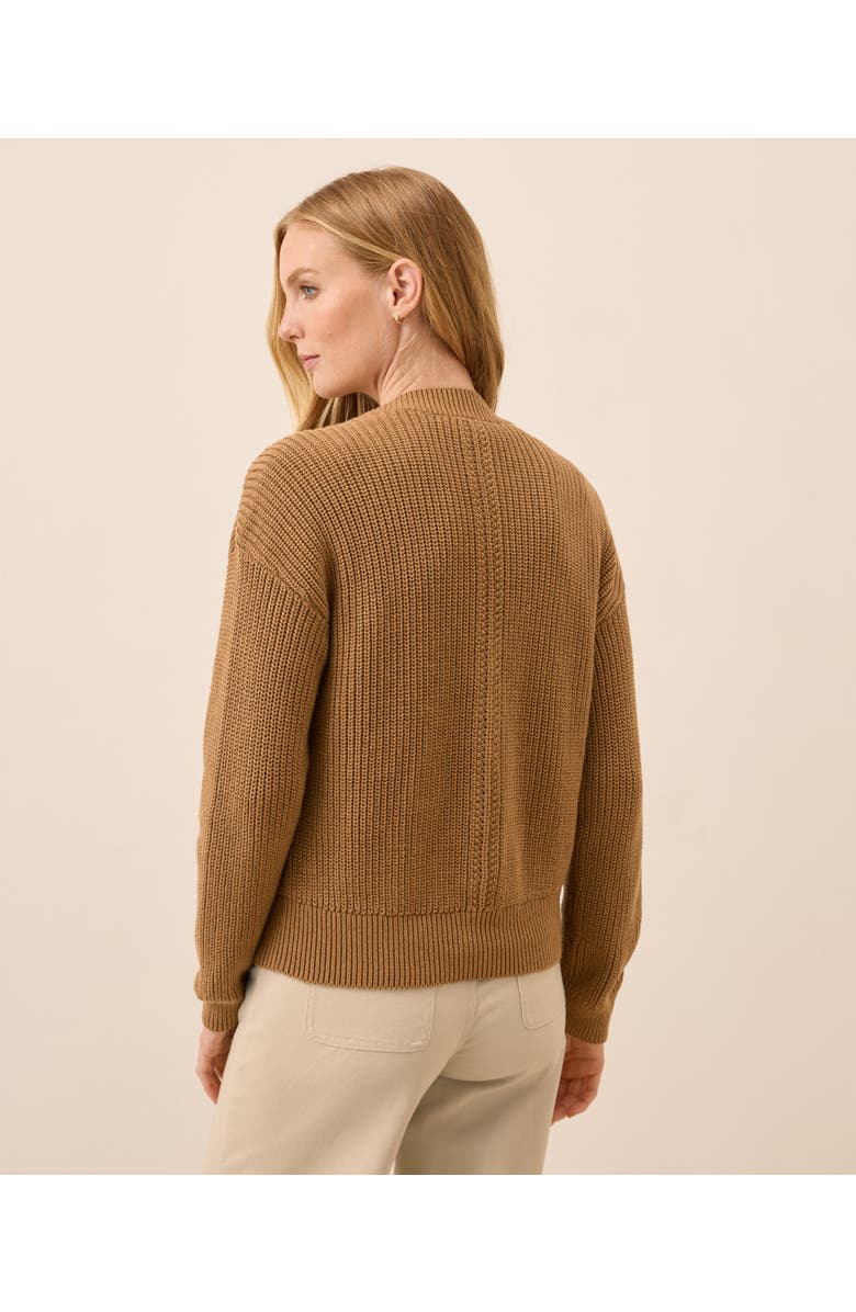 Pact Luxe Knit Cropped Cardigan, Alternate, color, Brown Sugar Heather