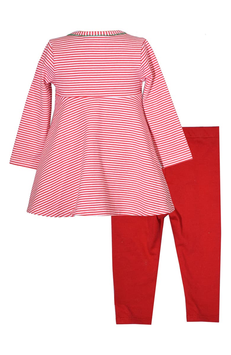 Bonnie Jean Kids' Long Sleeve Stripe Tunic & Leggings Set, Alternate, color, Red