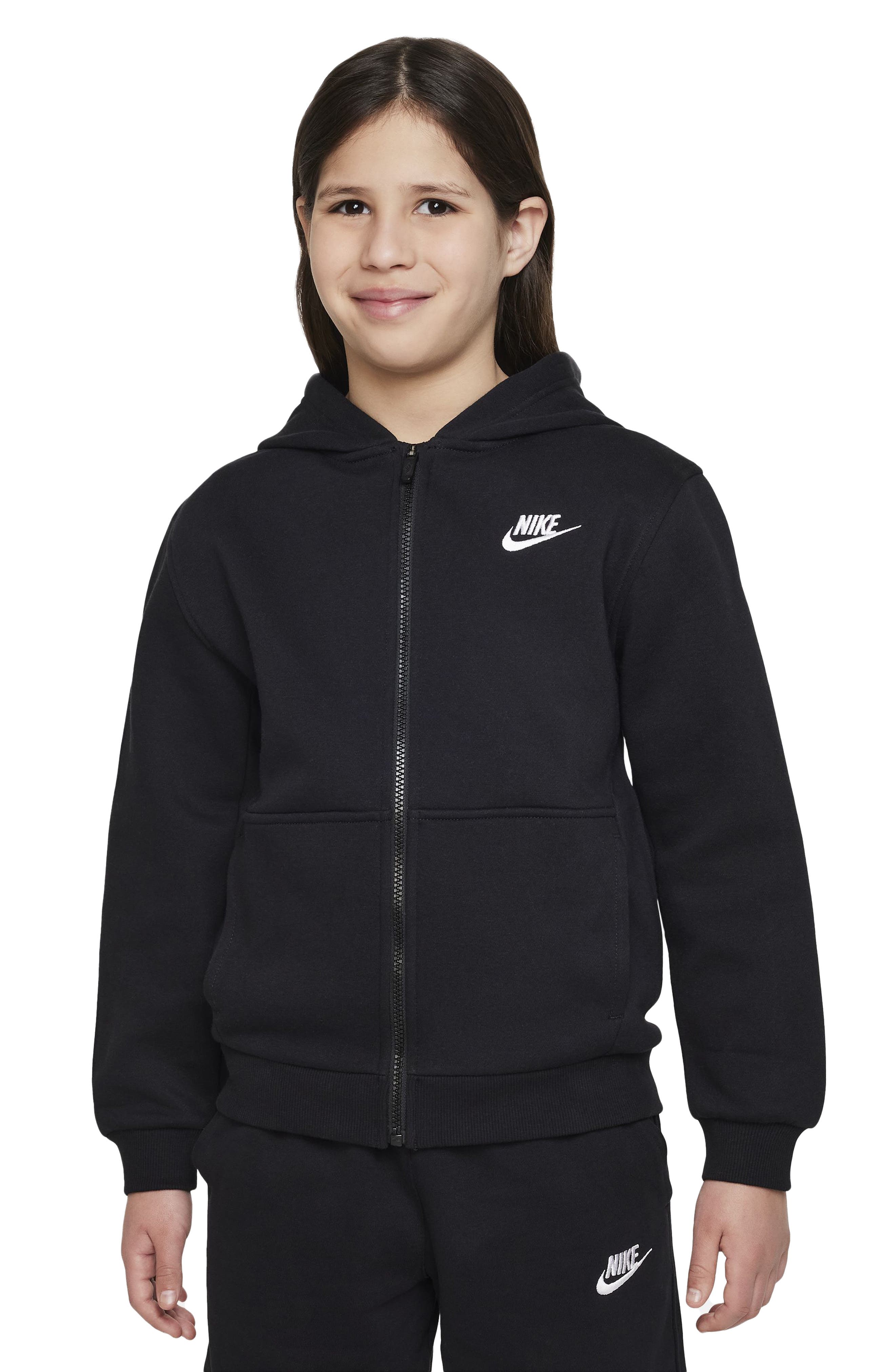 nike sportswear club fleece zip hoodie & pants