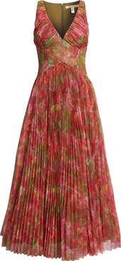 Hutch Eliana Floral Pleated Gown