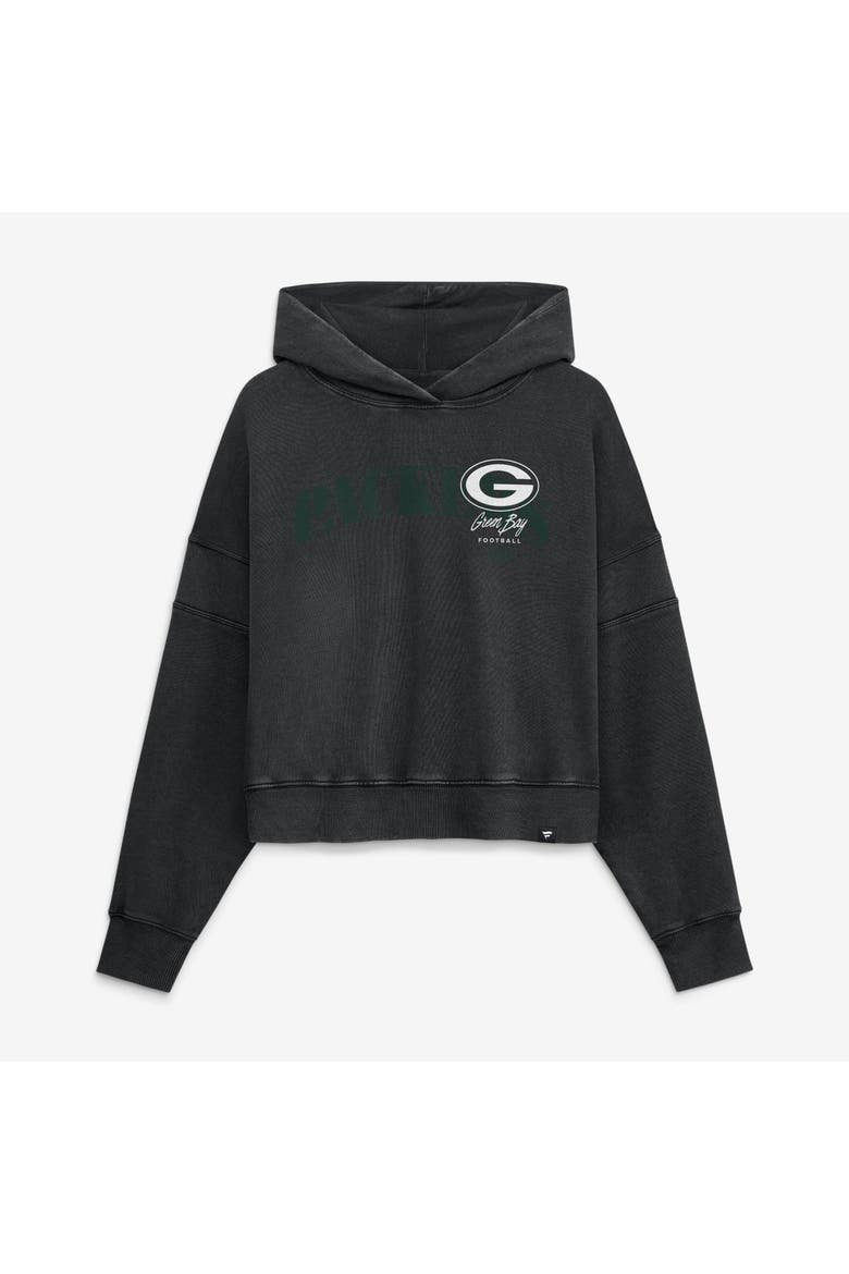Women's Fanatics Black Green Bay Packers Counter Run Pullover Hoodie, Main, color, Black