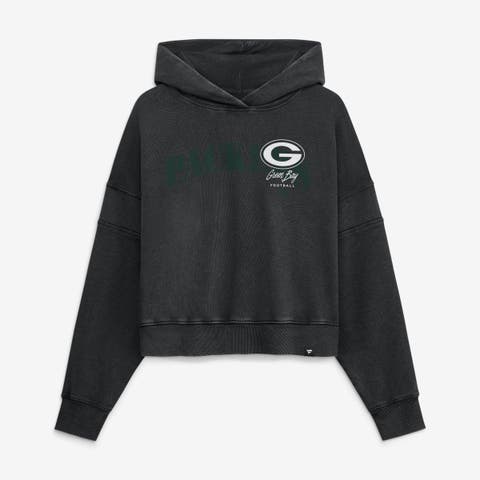Women's Fanatics Black Green Bay Packers Counter Run Pullover Hoodie