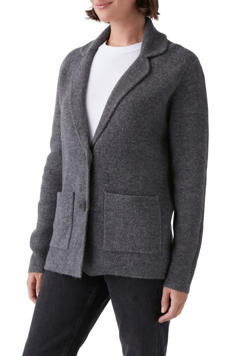 Michael Stars Diana Knit Blazer, Alternate, color, Charcoal