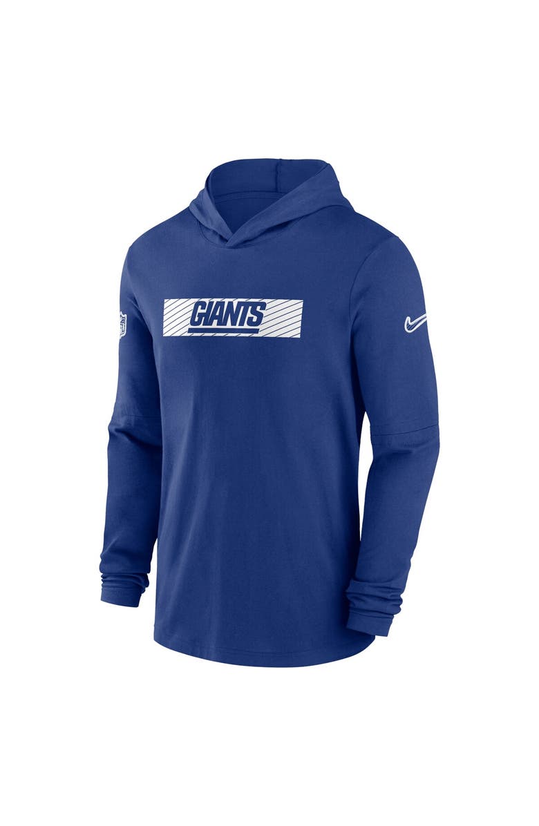 Nike Men's Nike Royal New York Giants Sideline Hoodie Performance Long Sleeve T-Shirt, Alternate, color, Royal