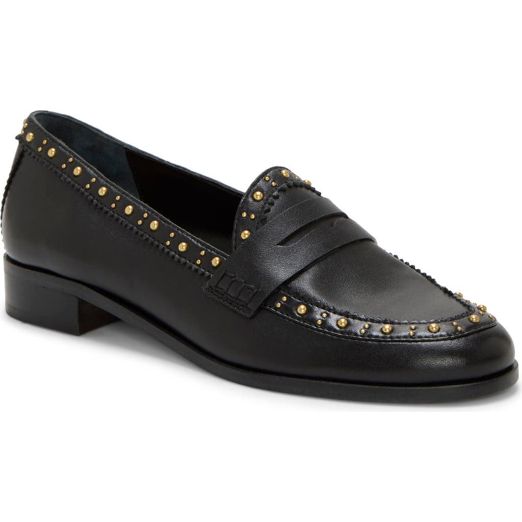 Vince Camuto Camdyn Studded Penny Loafer In Black