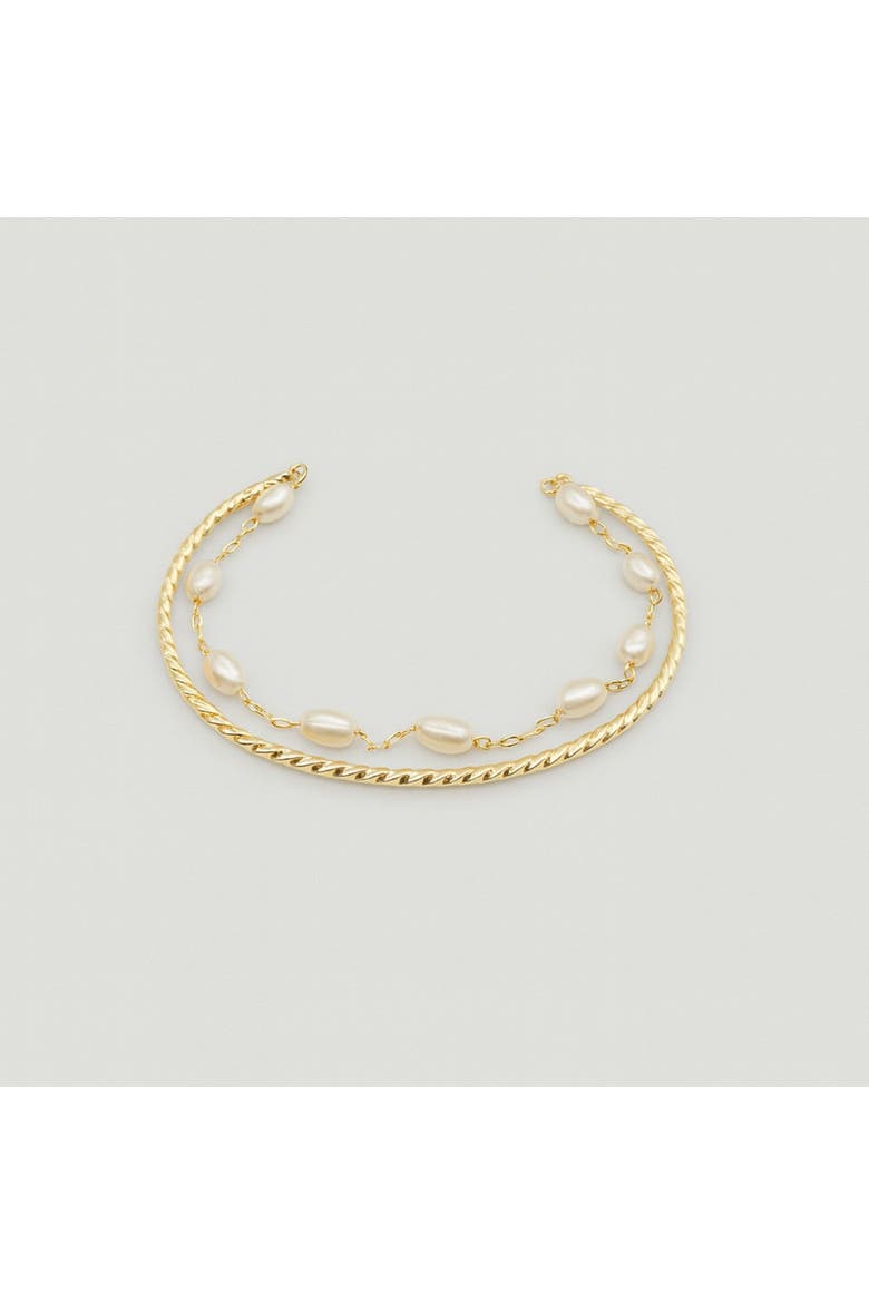 The Heirloom Pearl Chain Bracelet, Alternate, color, Gold