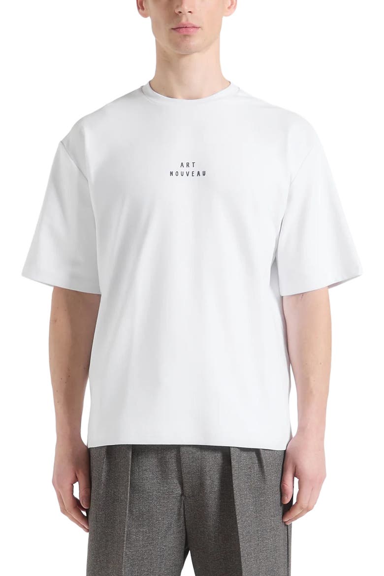 Art Nouveau Cotton T-Shirt, Main, color, White