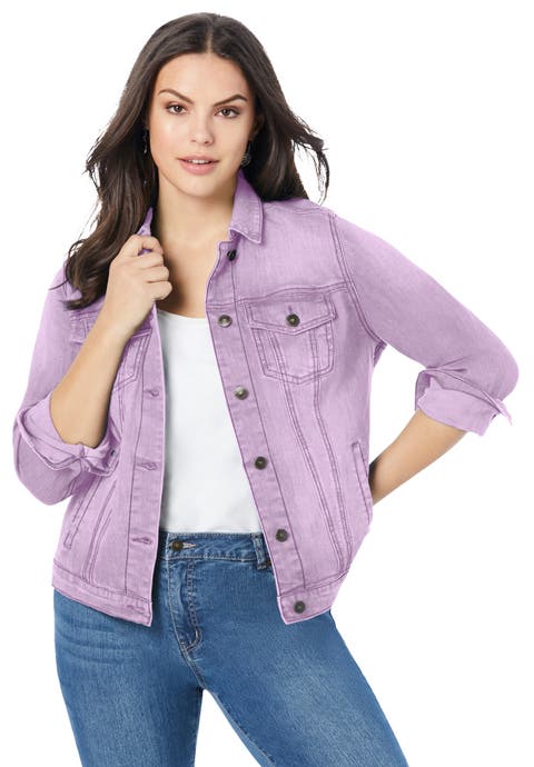 Plus Size Classic Stretch Denim Jacket (Plus)