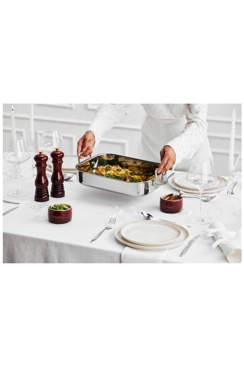 Classic Rectangular Roasting Pan & Rack, Alternate, color, SILVER