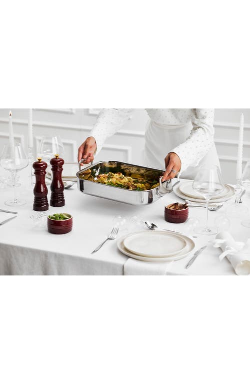 Le Creuset Classic Rectangular Roasting Pan & Rack In Silver