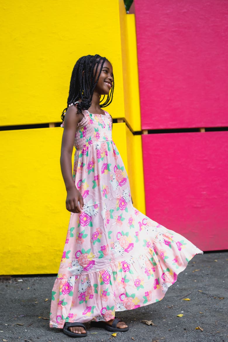 Sleeveless Maxi Dress, Alternate, color, Hello Kitty Pink