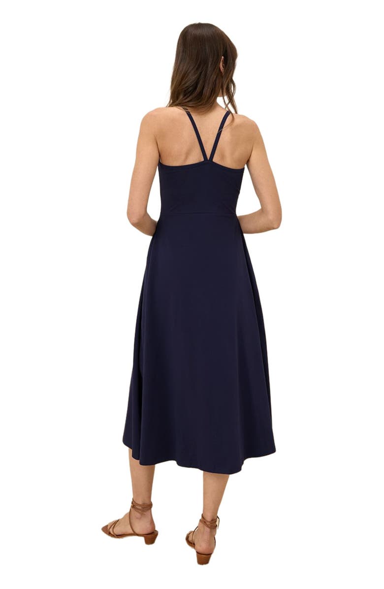 Pact Fit & Flare Midi Dress, Alternate, color, Eclipse