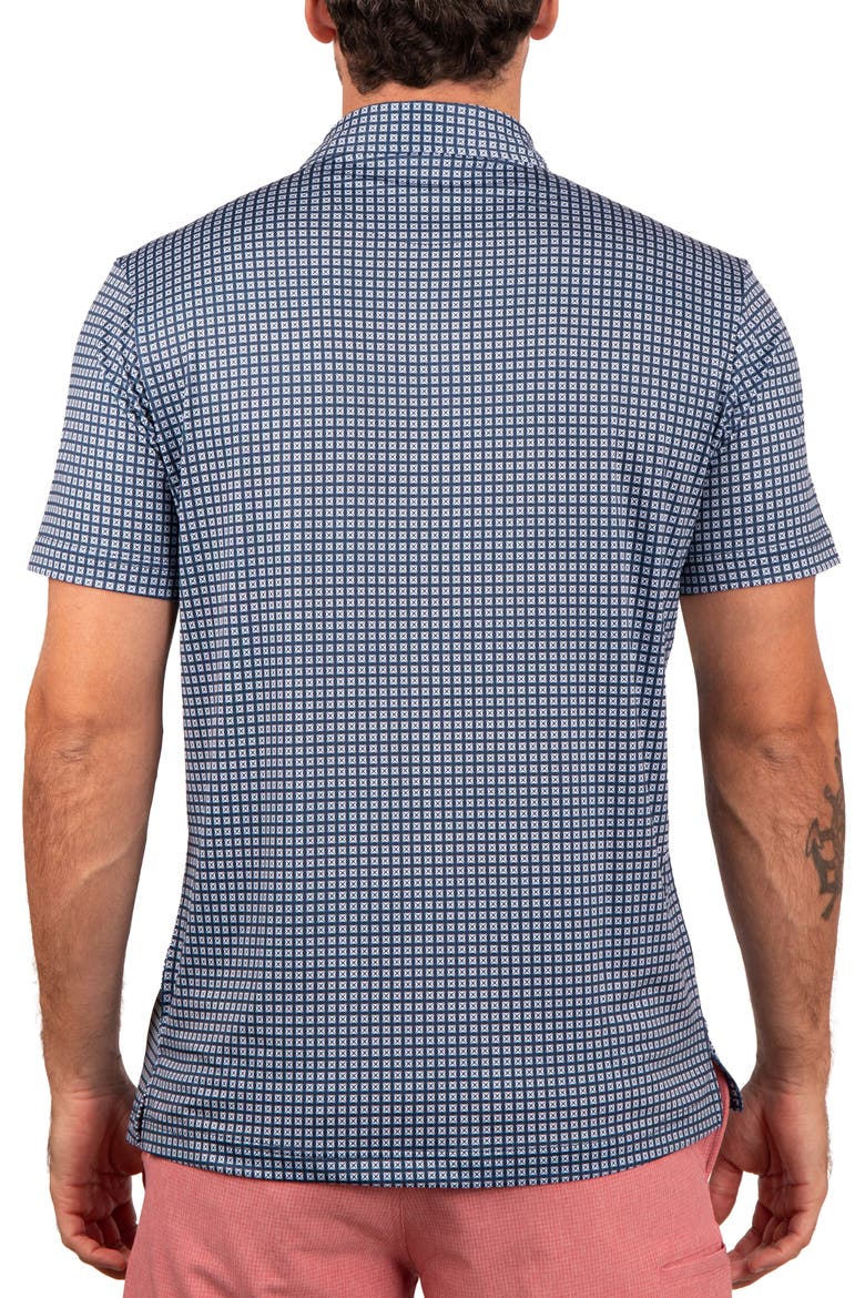 Square Geo Printed Performance Polo, Alternate, color, NAVY