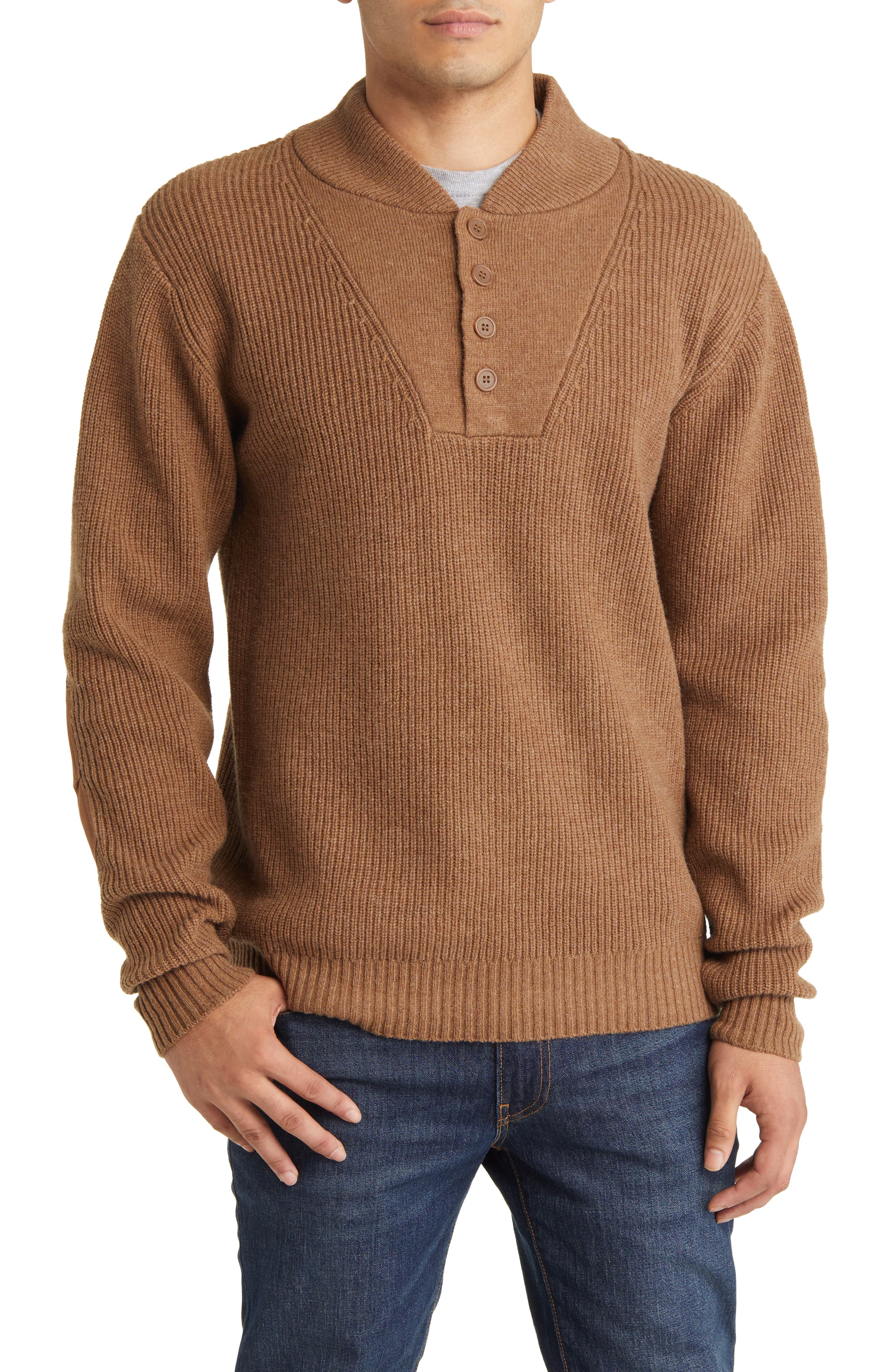 Wool Blend Military Henley Sweater - image 3