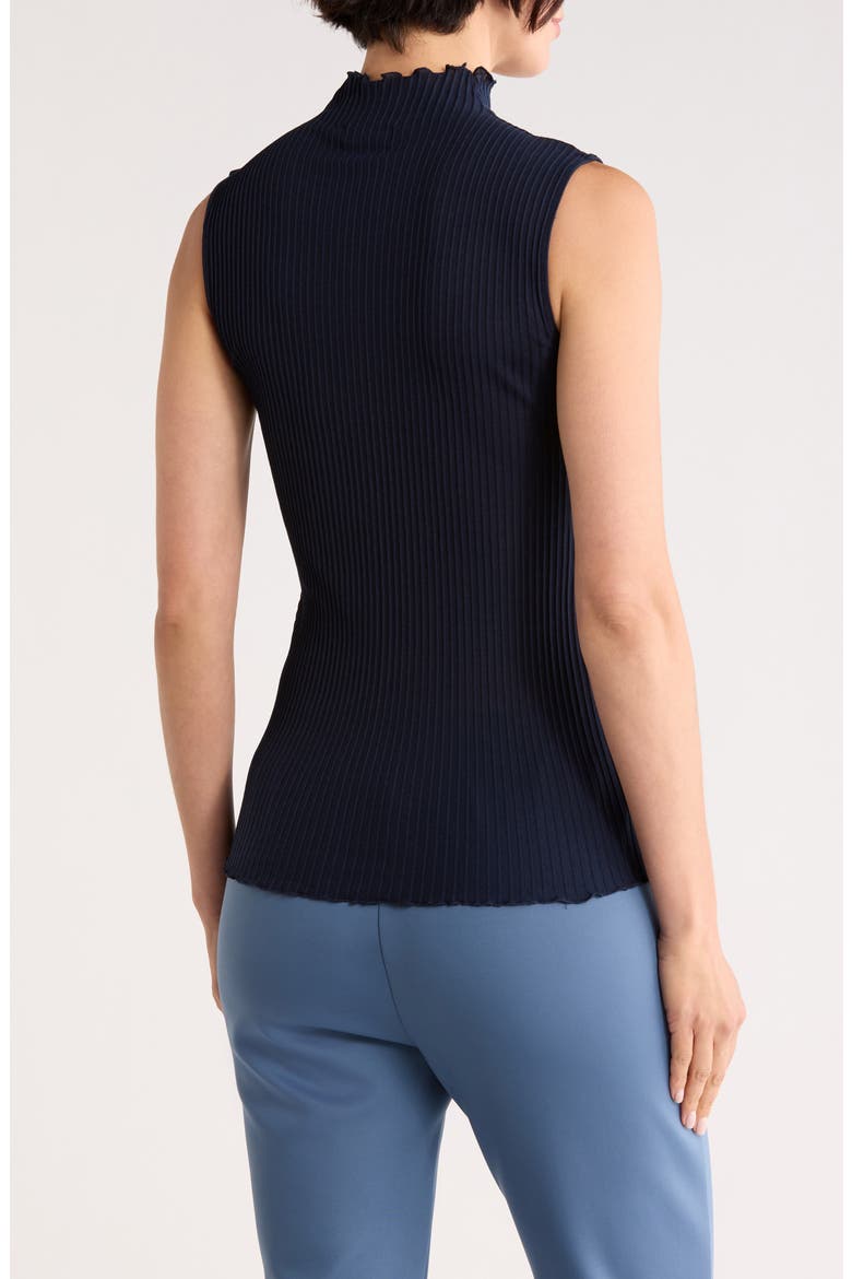 Funnel Neck Texture Tank, Alternate, color, NAVY