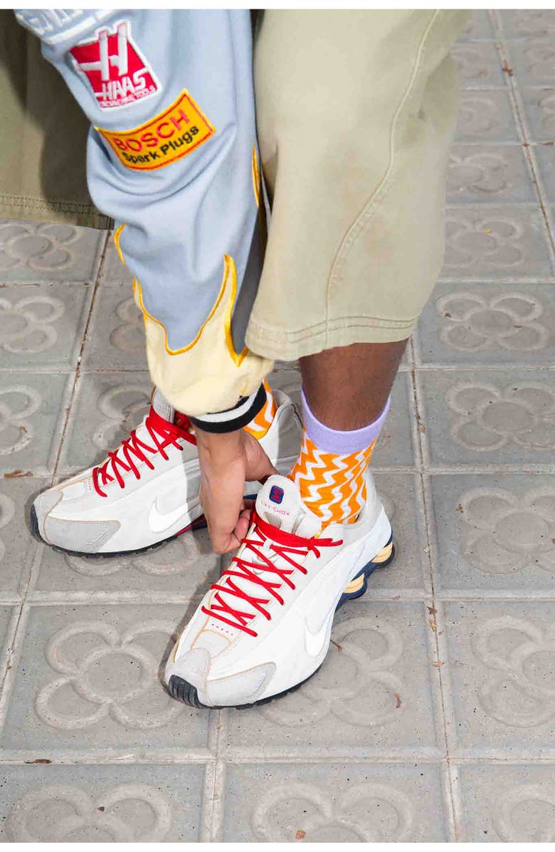 doiy Chicken Ramen 3D Crew Socks, Alternate, color, Orange Multi