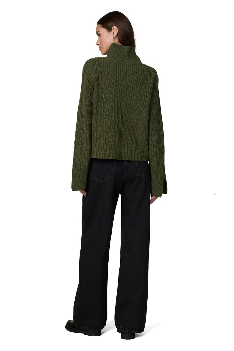 The Ella Turtleneck Wool Blend Sweater, Alternate, color, WINTER MOSS
