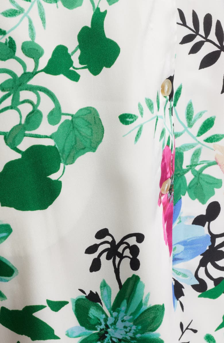 Tahari ASL Floral Midi Shirtdress, Alternate, color,