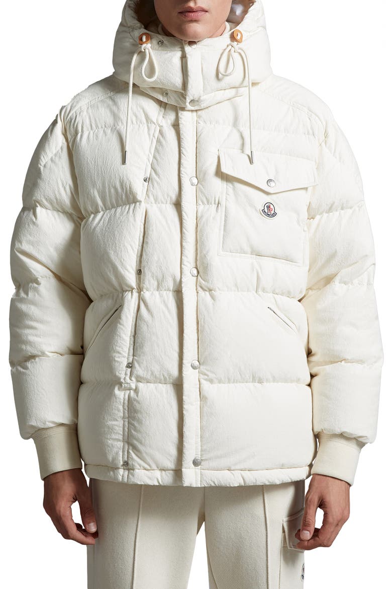 Karakorum Cotton Hooded Down Jacket, Main, color, WHITE