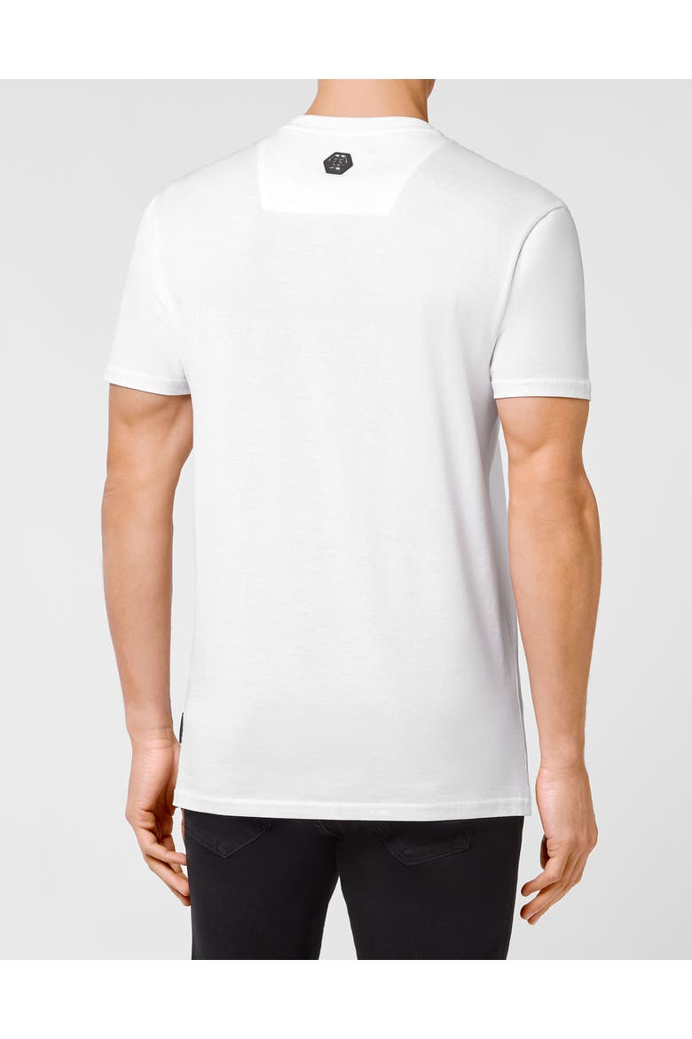 T-Shirt Round Neck Gothic Plein Unisex, Alternate, color, white