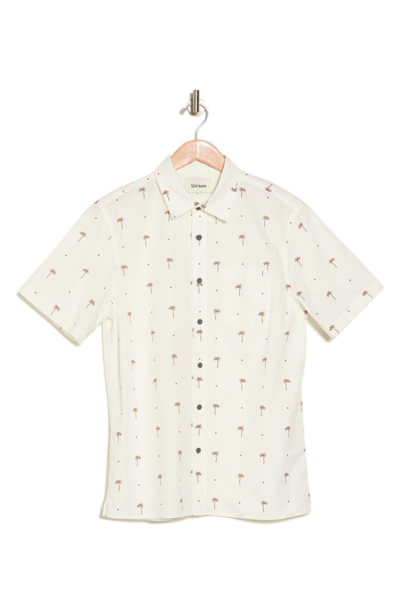 CREATE UNISON Linen & Cotton Button-Up Shirt, Alternate, color, 