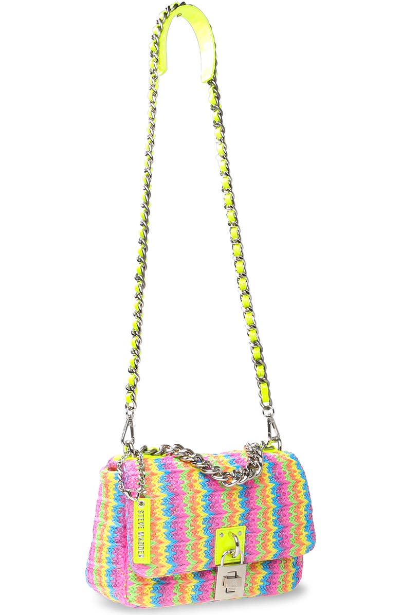 Steve Madden Prism Woven Neon Crossbody Bag, Alternate, color,