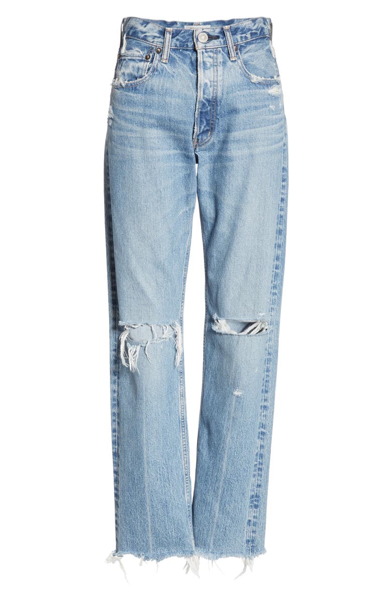 MOUSSY Viola Ripped Straight Leg Jeans, Alternate, color, 