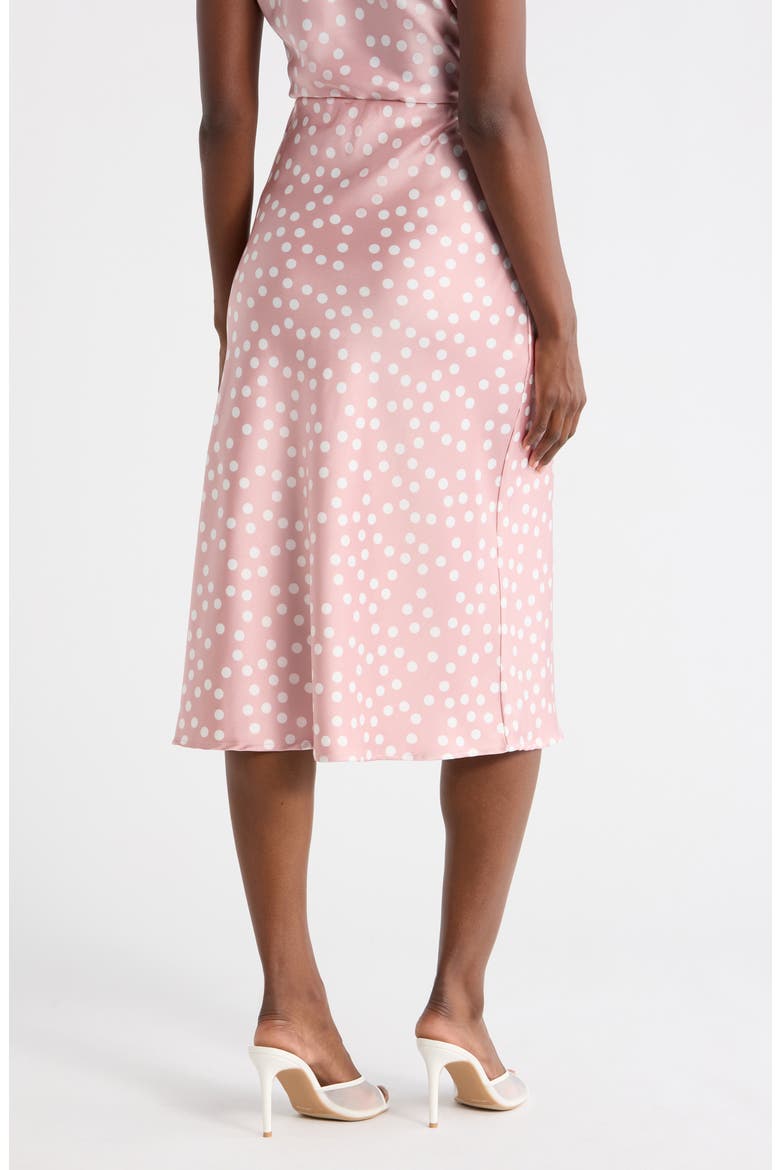Polka Dot Midi Skirt, Alternate, color, PINK