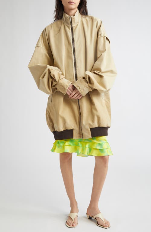 Julie Kegels Vance Xl Cotton Bomber Jacket In Beige