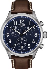 Tissot Chrono XL Chronograph Leather Strap Watch, 45mm
