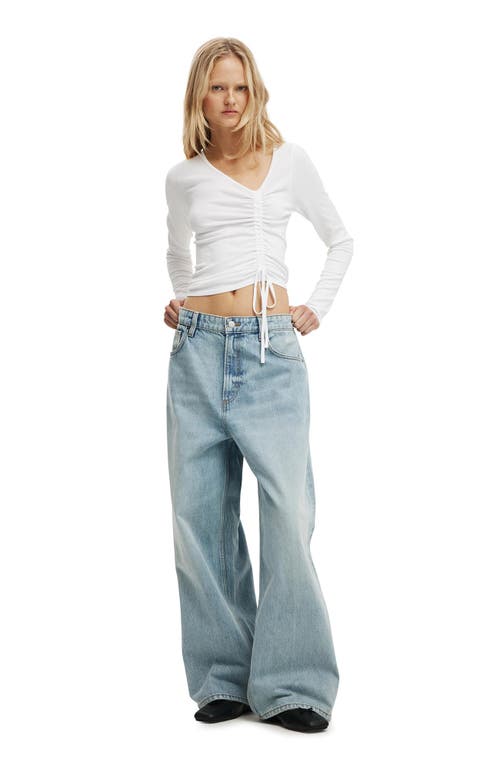 Cotton On Asymmetric Ruched Knit In White