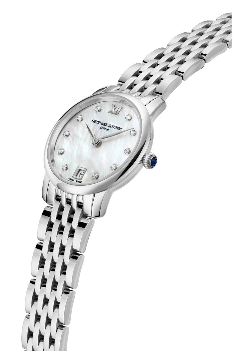 Slimline Bracelet Watch, 30mm, Alternate, color, SILVER-TONE