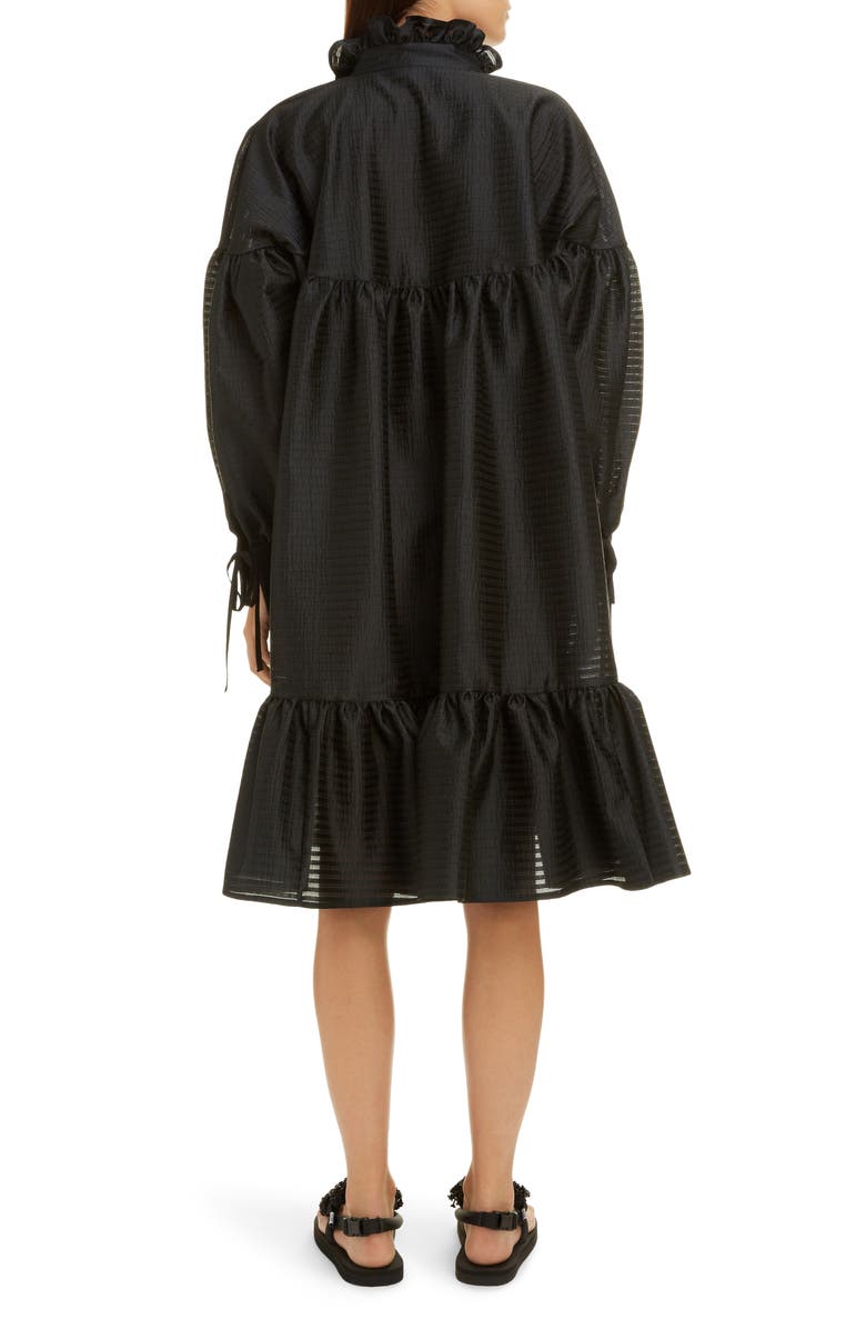 Cecilie Bahnsen Karly Long Sleeve Seersucker Dress, Alternate, color, 