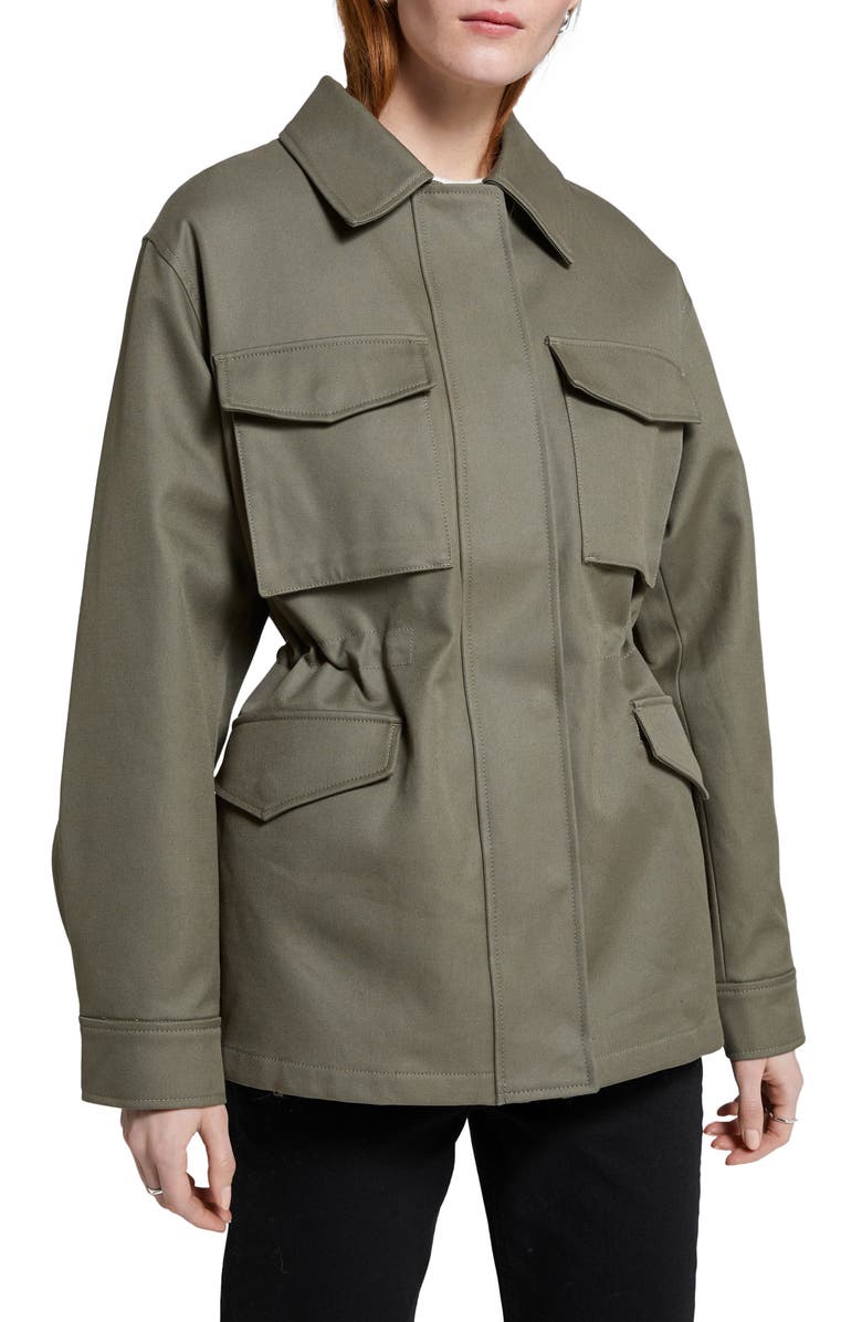 & Other Stories Collared Cotton Jacket, Main, color, Khaki