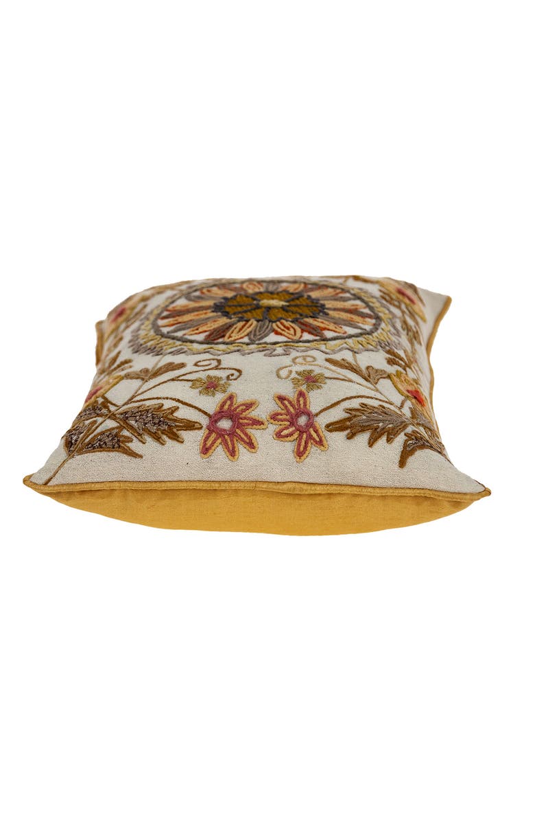 PARKLAND COLLECTION Hand-Embroidered Maggie Accent Pillow, Alternate, color, Beige